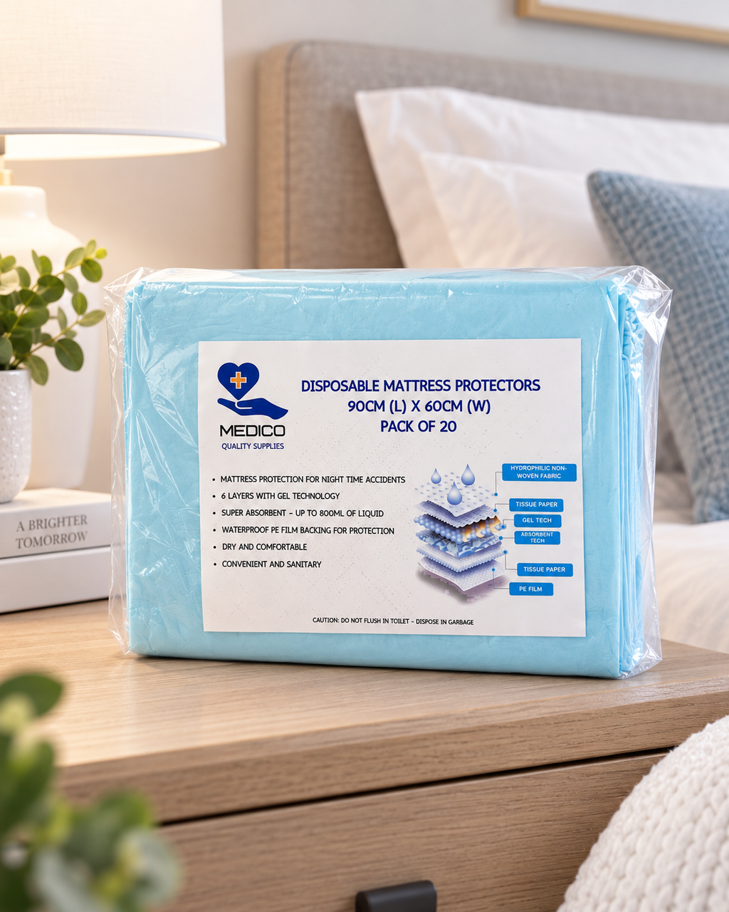 Medico Disposable Bed Pads Pack Table